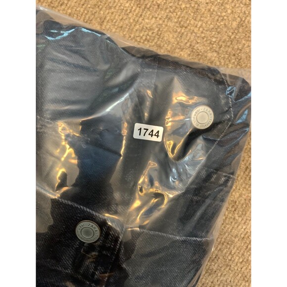 Zara Jacket Womens M Trafaluc Denim Longline Distressed Oversized Button Up - Picture 9 of 9